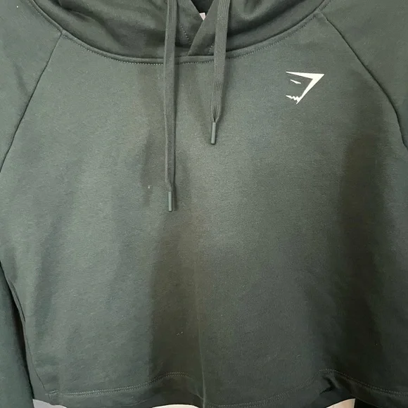 Gymshark Forest Green Cropped Hoodie - Picture 2 of 7